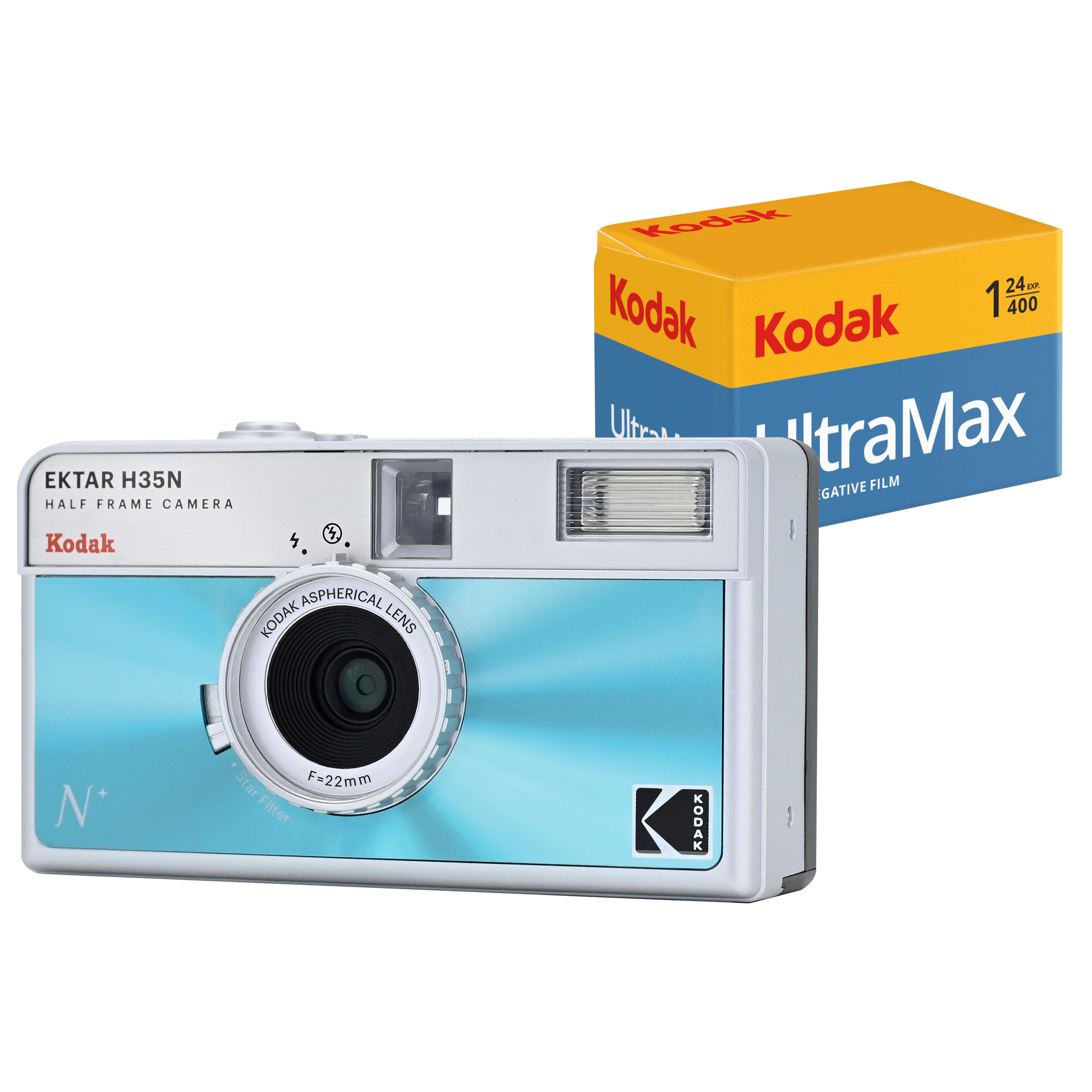 KODAK EKTAR H35N<br/> Half Frame Film Camera<br/>Bundle with KODAK Ultramax400 24/exp Roll Film