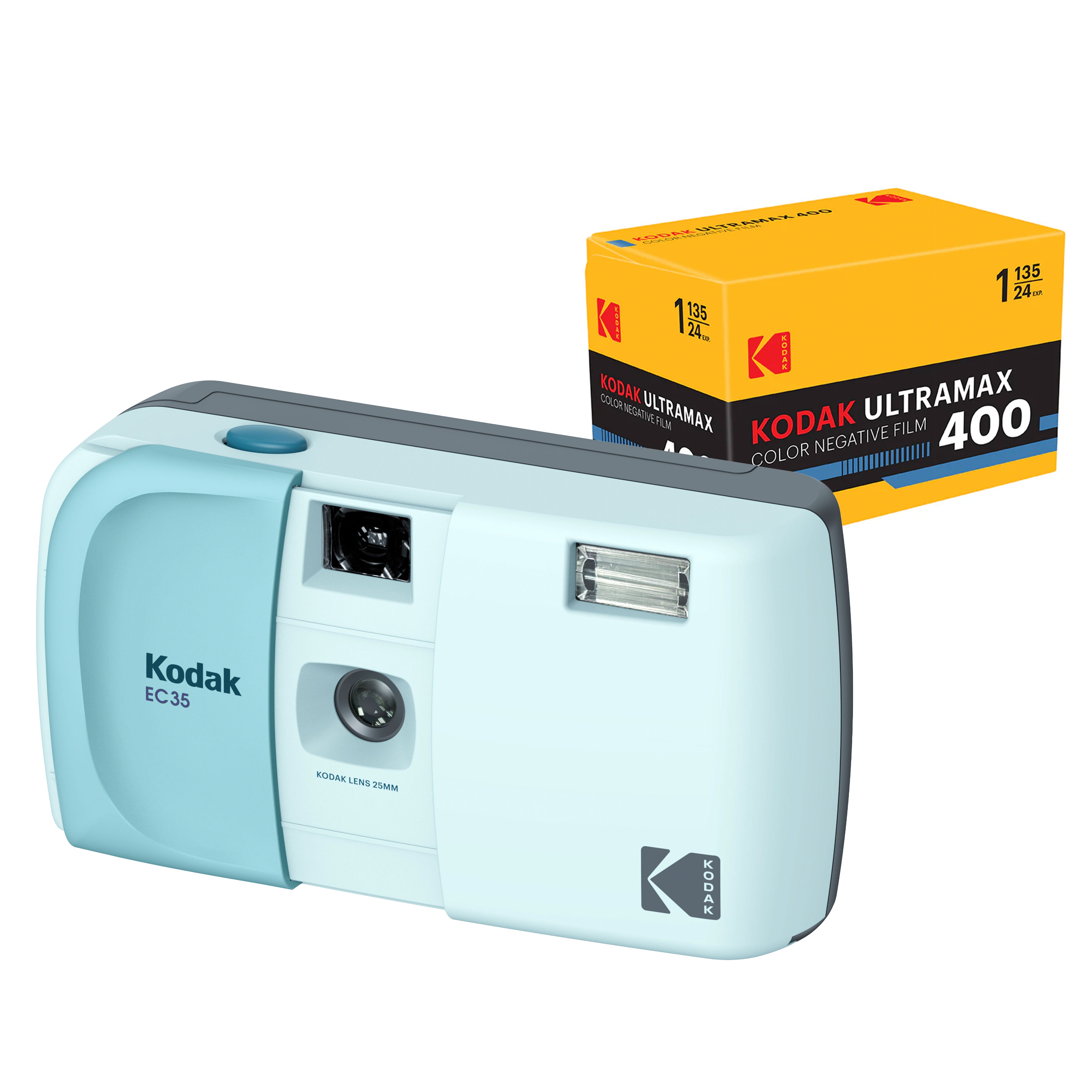 KODAK EC35  <br/> 35mm Film Camera Bundle with Kodak Ultramax 400/24EXP 35mm Roll Film